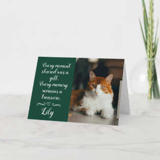 Cartão de Condolências por Perda de Gato Personali