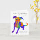 Cartão de condolências Rainbow Dog (Yellow Flower)