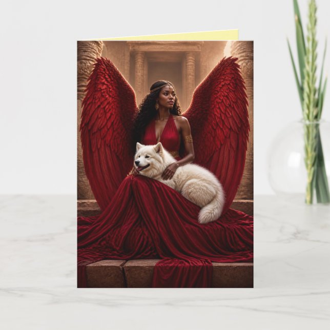 Cartão de Condolências Samoyed (Frente)