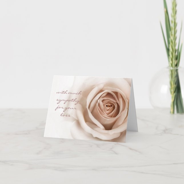 Cartão de condolências simples e sincero (Frente)