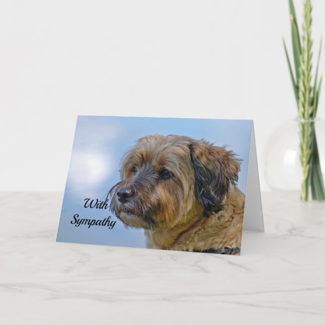 Cartão de condolências Terrier (Frente)
