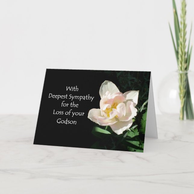 Cartão de condolências Tulip - Perda de um Godson (Frente)