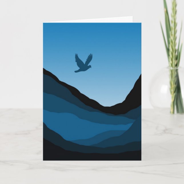 Cartão de condolências vazio No Vale (Frente)