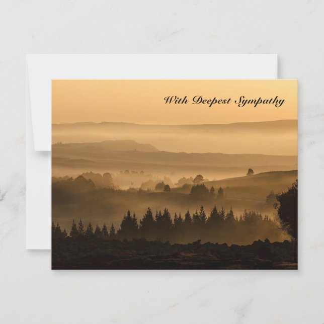 Cartão de condolências Verso da Bíblia de Luz Ante (Frente)