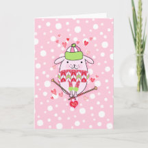 Cartão de confecção de malhas Bitty 5 x 7 do cão