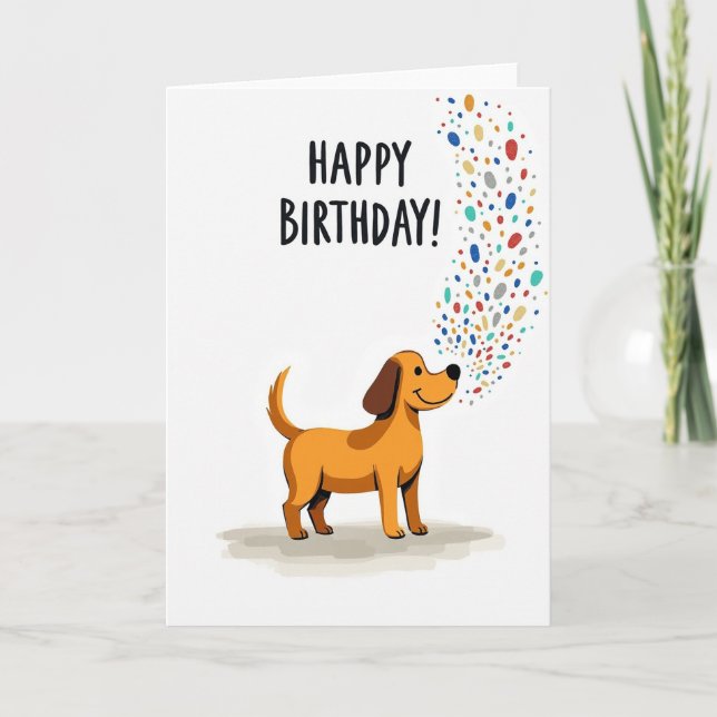 Cartão de Confete de Animal Alegre (Frente)