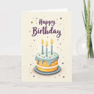 Cartão de Confete de Aniversário Floral