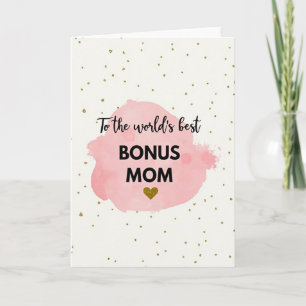 Cartão de Confete Dourado Melhor Mãe Adicional do
