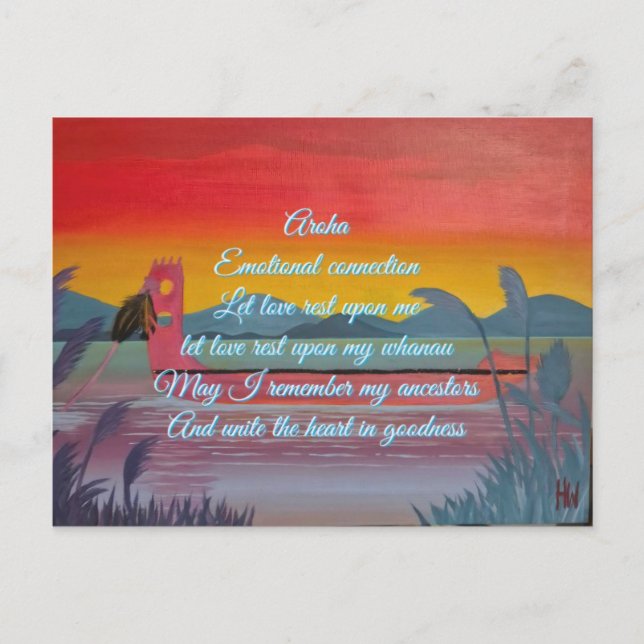 Cartão de confirmação aroha (amor) (Frente)