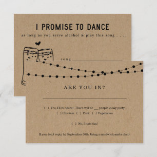 Cartão de Confirmação de Convite Divertido com Ped