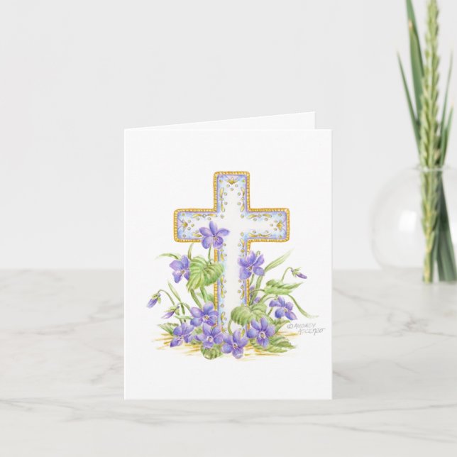 Cartão de Conforto e Paz da Cruz Violeta de Simpat (Frente)