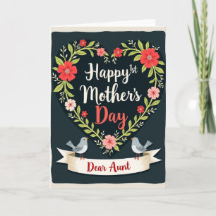 Cartão de congratulações floral fosco