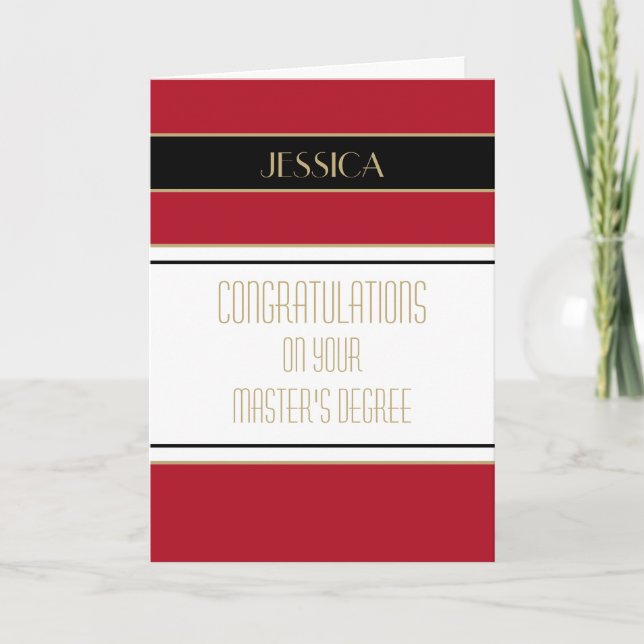 Cartão de congratulações pela formatura no mestrad (Frente)