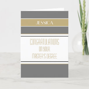 Cartão de congratulações pela formatura no mestrad