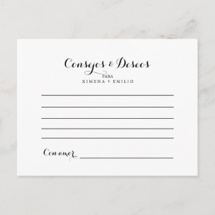 Cartão de Conselheiro de Casamento dos Consejos y 