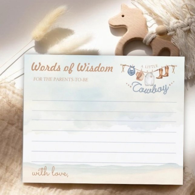 Cartão de Conselheiro de Chá de fraldas Ocidental  (Criador carregado)