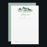 Cartão de Conselheiro para Casamento de Green Moun<br><div class="desc">Este cartão de conselho de casamento de montanha verde é perfeito para um casamento rústico. A design apresenta uma montanha verde pintada à mão de uma aquarela, inspirando um tema do campo. Estas cartas são perfeitas para um casamento, chá de panela, chá de fraldas, festa de formatura e muito mais....</div>