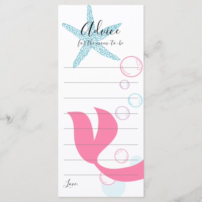 Cartão de Conselheiro para o Chá de fraldas da Mãe (Frente)