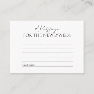 Cartão De Conselho A Message for the Newlyweds Advice Card