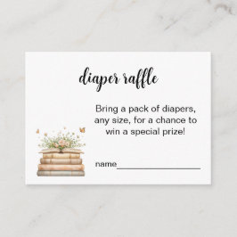 Cartão De Conselho A New Chapter Begins Diaper Raffle Insert