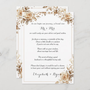 Cartão De Conselho Aconselhamento de Casamento Boa Desejo Rosas de Do