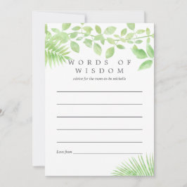 Cartão De Conselho Aconselhamento de Chá de fraldas de Veneração em A