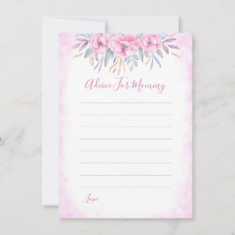 Cartão De Conselho Aconselhamento De chá de fraldas Para A Mãe Flores