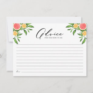 Cartão De Conselho Aconselhamento de Laranjas e Toranjas para a Nova 