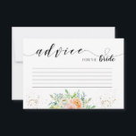 Cartão De Conselho Aconselhamento floral da noiva<br><div class="desc">Lave o conselho floral para a cor d'água da noiva. E mais opções e itens correspondentes no meu compro ou entre em contato comigo.</div>