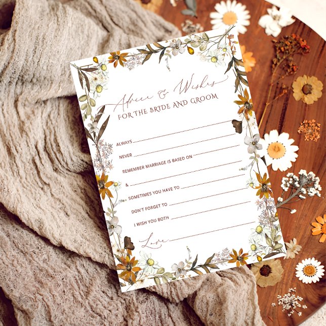 Cartão De Conselho Aconselhamento Floral Para A Noiva | Placa de Chá  (Criador carregado)