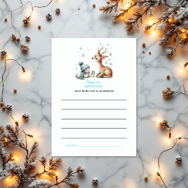 Cartão De Conselho Amor de Woodland Inverno É Frio Fora do Chá de fra