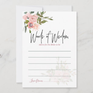 Cartão De Conselho Aquarela floral Beije e Dourado Rosa Conselhos