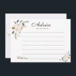 Cartão De Conselho aquarela magnolia floral<br><div class="desc">Um simples design floral com lindas flores magnólias aquáticas. Sinta-se livre para alterar as cores e os detalhes do texto.</div>
