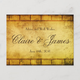 Cartão De Conselho Aviso de Casamento de Filme Antigo