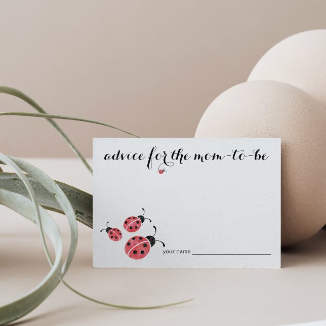 Cartão De Conselho Aviso de Ladybug de Aquarela para Placa de Chá de  (Criador carregado)