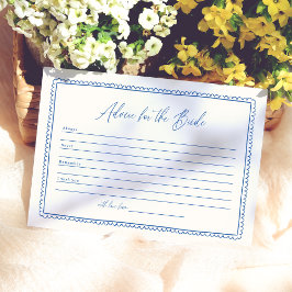 Cartão De Conselho Aviso Whimsical Para O Chá de panela De Noiva