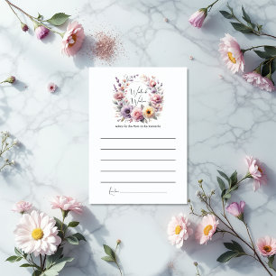 Cartão De Conselho Bebê em Bloom Palavras Florais de Sabedoria Mãe-a-