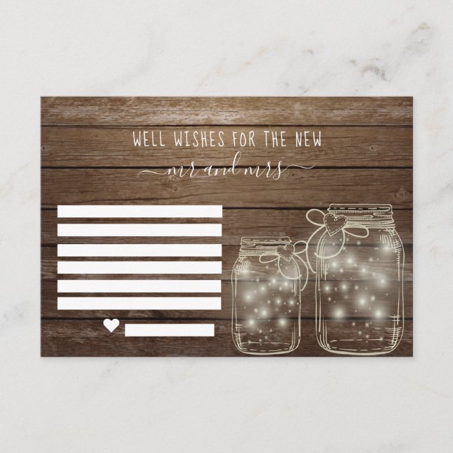 Cartão De Conselho Bem, desejo noiva e noiva | Advice Jar (Frente)