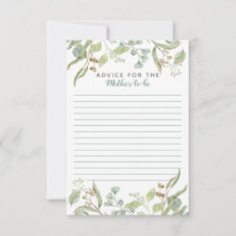 Cartão De Conselho BOHO Eucalyptus Foliage Foliage Watercolor