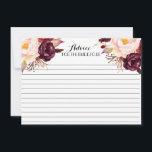 Cartão De Conselho Boho Marsala Belíssimas Cartas De Aconselhamento F<br><div class="desc">Boho Marsala Belíssimas Cartas De Aconselhamento Floral</div>