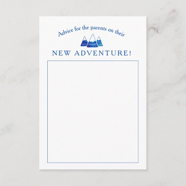 Cartão De Conselho Boho Tribal Blue Adventure Chá de fraldas (Frente)