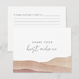 Cartão De Conselho Boho Watercolor Abstrato Classic Fun Best Advice