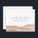 Cartão De Conselho Boho Watercolor Abstrato Classic Words of Wisdom<br><div class="desc">Boho Watercolor Abstrato Classic Words of Wisdom Advice Card</div>