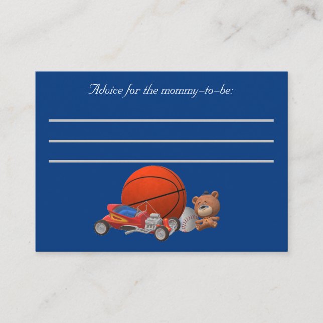 Cartão De Conselho Brinquedos Meninos Considerados (Frente)