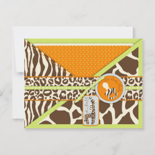 Cartão De Conselho Cartão-postal de aconselhamento verde Safari Boy