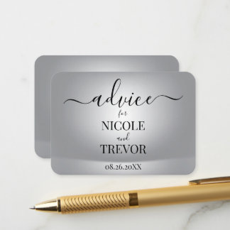 Cartão De Conselho Casamento Cinza Moderno Personalizado