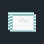 Cartão De Conselho Casamento com Ancoragem de Tiras de Turquesa Náuti<br><div class="desc">Comemore ao estilo com esses cartões de conselho de âncora náutica. O simples, mas na moda, design permitirá que seus convidados escrevam um aviso para que você mantenha e leia nos próximos anos. O texto é fácil de personalizar para que esses cartões possam ser rapidamente transformados em cartões de aconselhamento...</div>