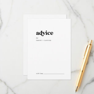 Cartão De Conselho Casamento da Tipografia Negra Moderna