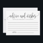 Cartão De Conselho Casamento de Caligrafia em Cute Negro Deseja<br><div class="desc">Peça aos hóspedes que deem os seus conselhos e desejos com este cartão de aconselhamento personalizável. Ele apresenta caligrafia negra moderna e um padrão de confete caprichoso. Personalize adicionando seus próprios detalhes. Você também pode mudar a imagem traseira para uma foto ou qualquer outra imagem. Este cartão moderno de conselhos...</div>