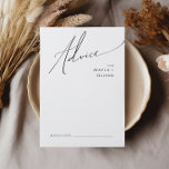 Cartão De Conselho Casamento de Script Minimalista Whimsical<br><div class="desc">Este cartão de conselho de casamento minimalista e caprichoso é perfeito para o seu casamento clássico e simples, preto e branco e moderno. A design apresenta uma caligrafia elegante, delicada e romântica escrita à mão com tipografia formal do chique. O olhar vai correr bem em qualquer época de casamento: primavera,...</div>